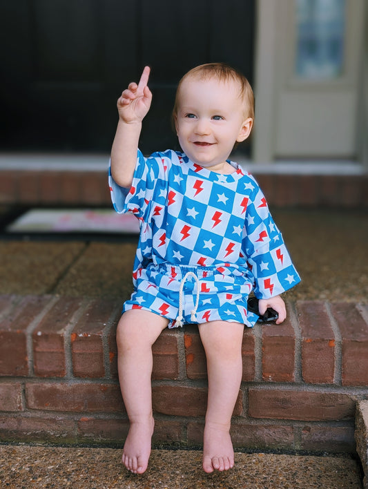 Checks & Stars Shorts Set