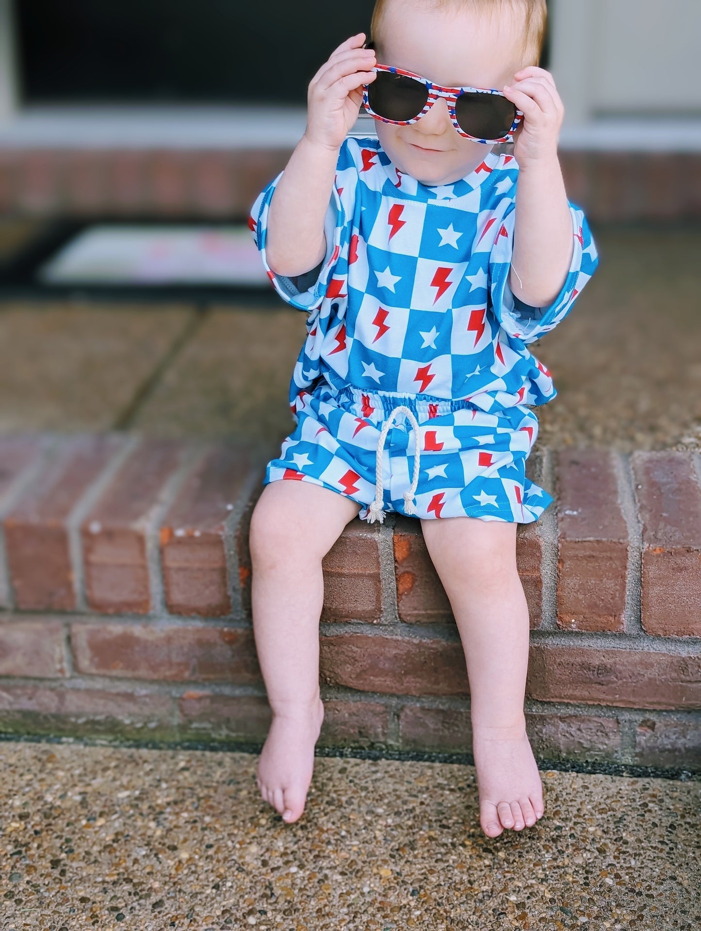 Checks & Stars Shorts Set