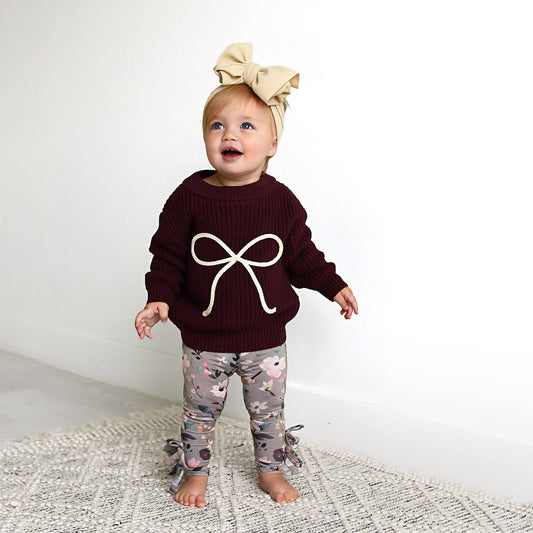 Maroon Bow Sweater