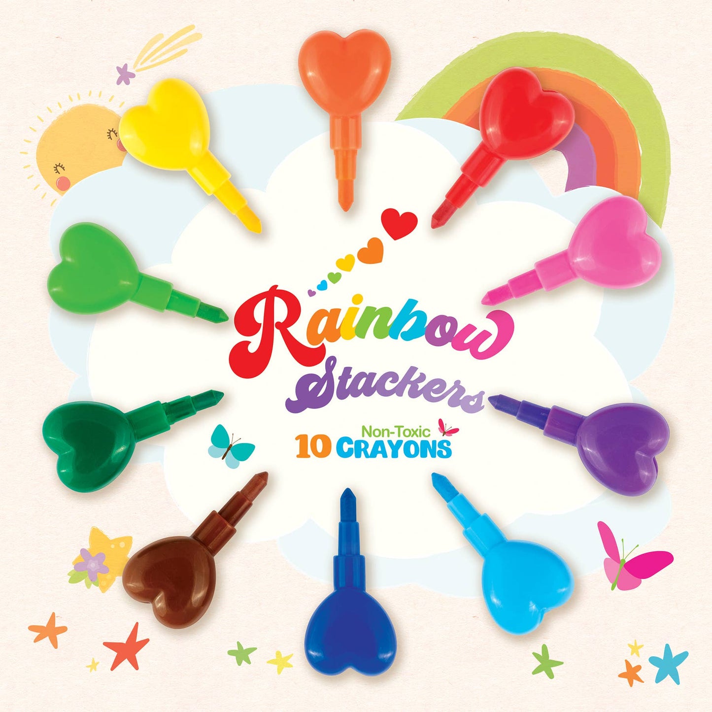Rainbow Stackers | Stackable Crayons