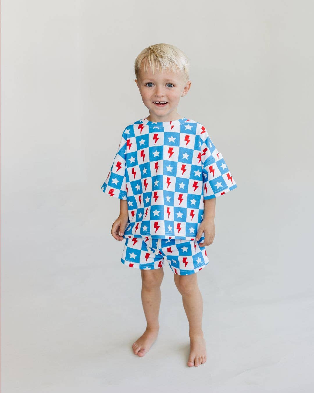 Checks & Stars Shorts Set