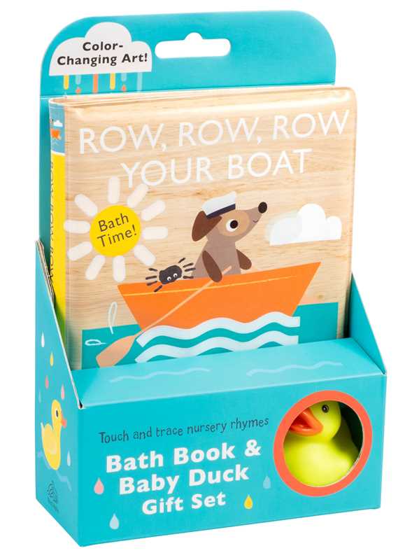 Touch and Trace Nursery Rhymes Bath Book & Baby Duck Set