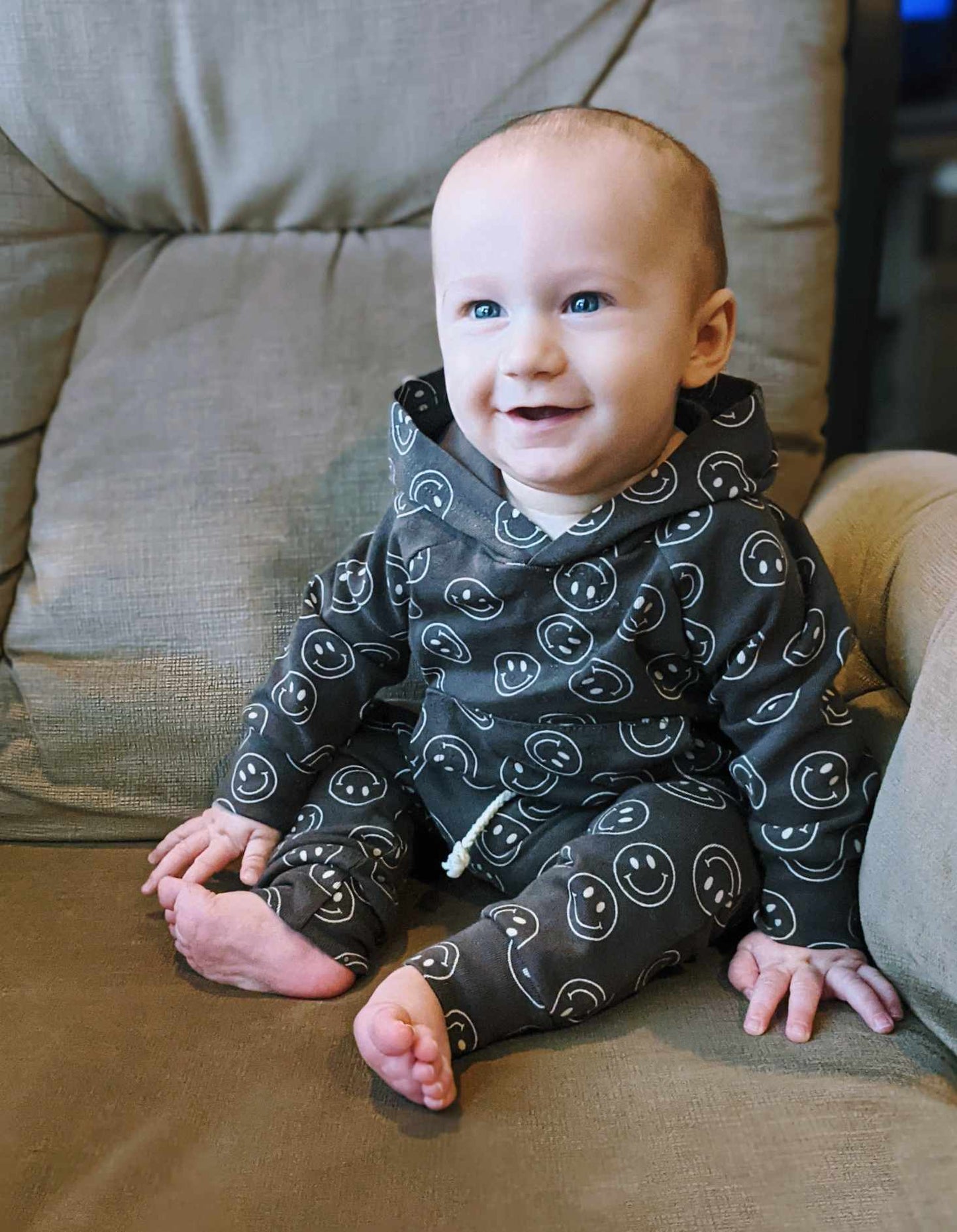 Midnight Smiley Hoodie Set