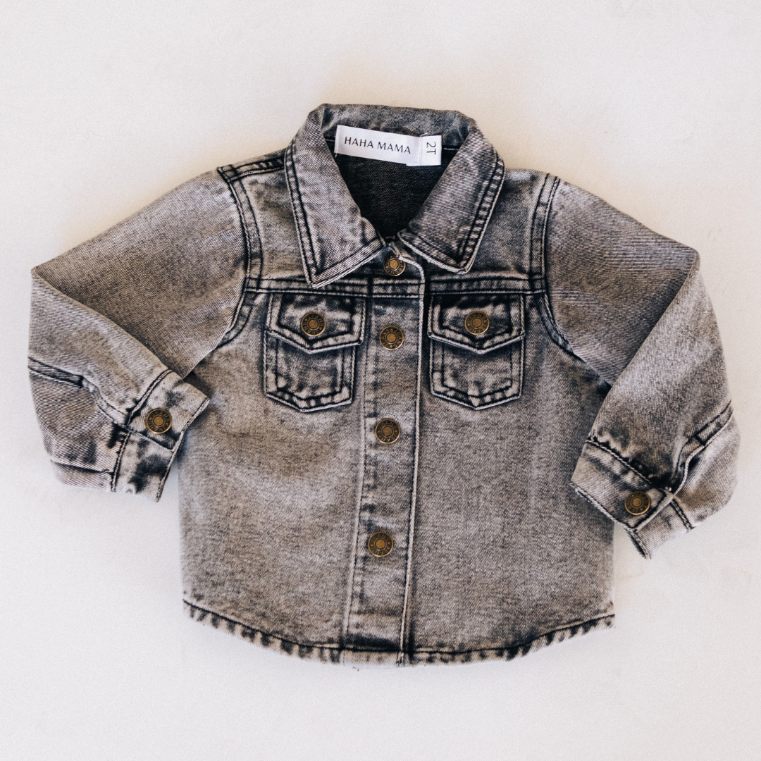 Silver Gray Denim Jacket