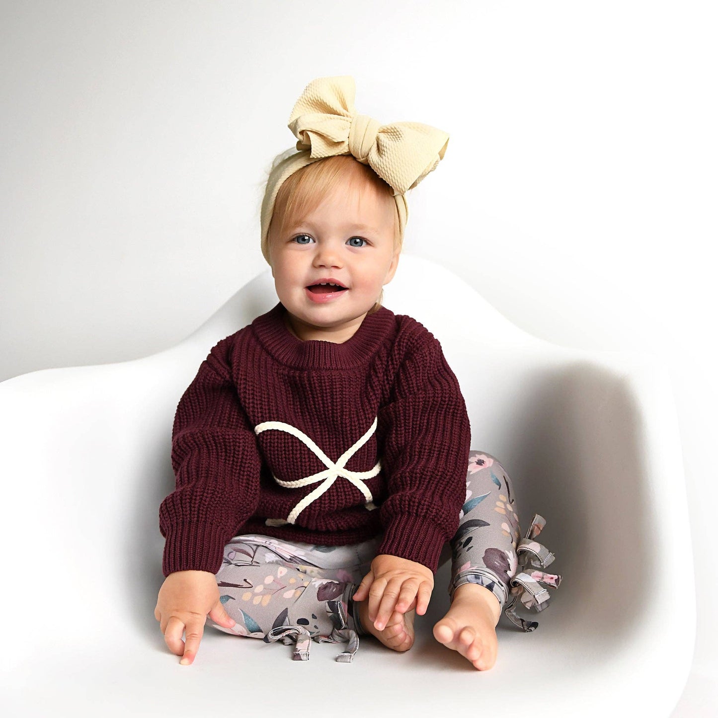 Maroon Bow Sweater