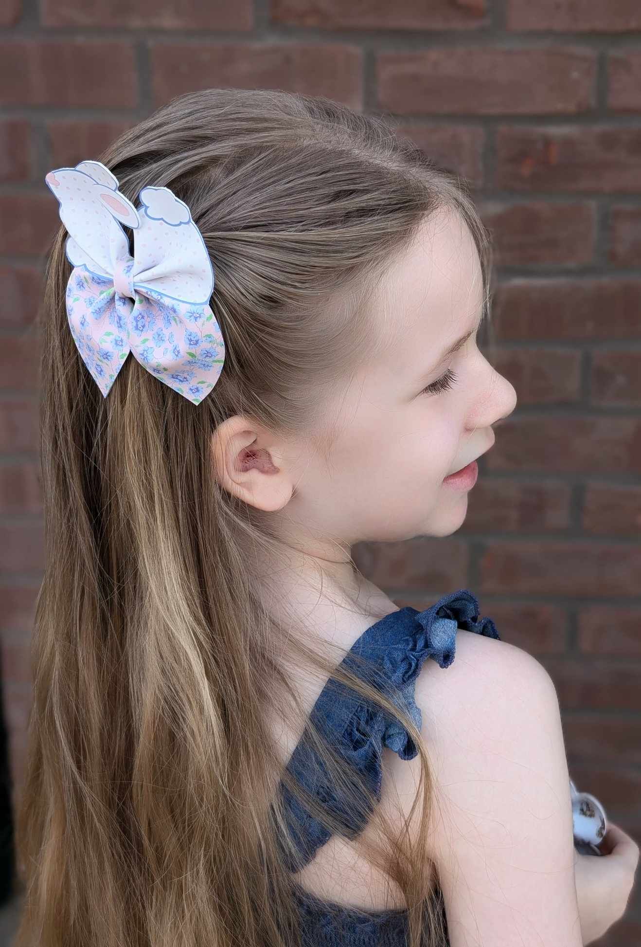 Blue Bell Bunny Bow