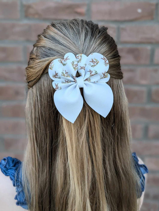 Sweet Ivory Bunny Bow