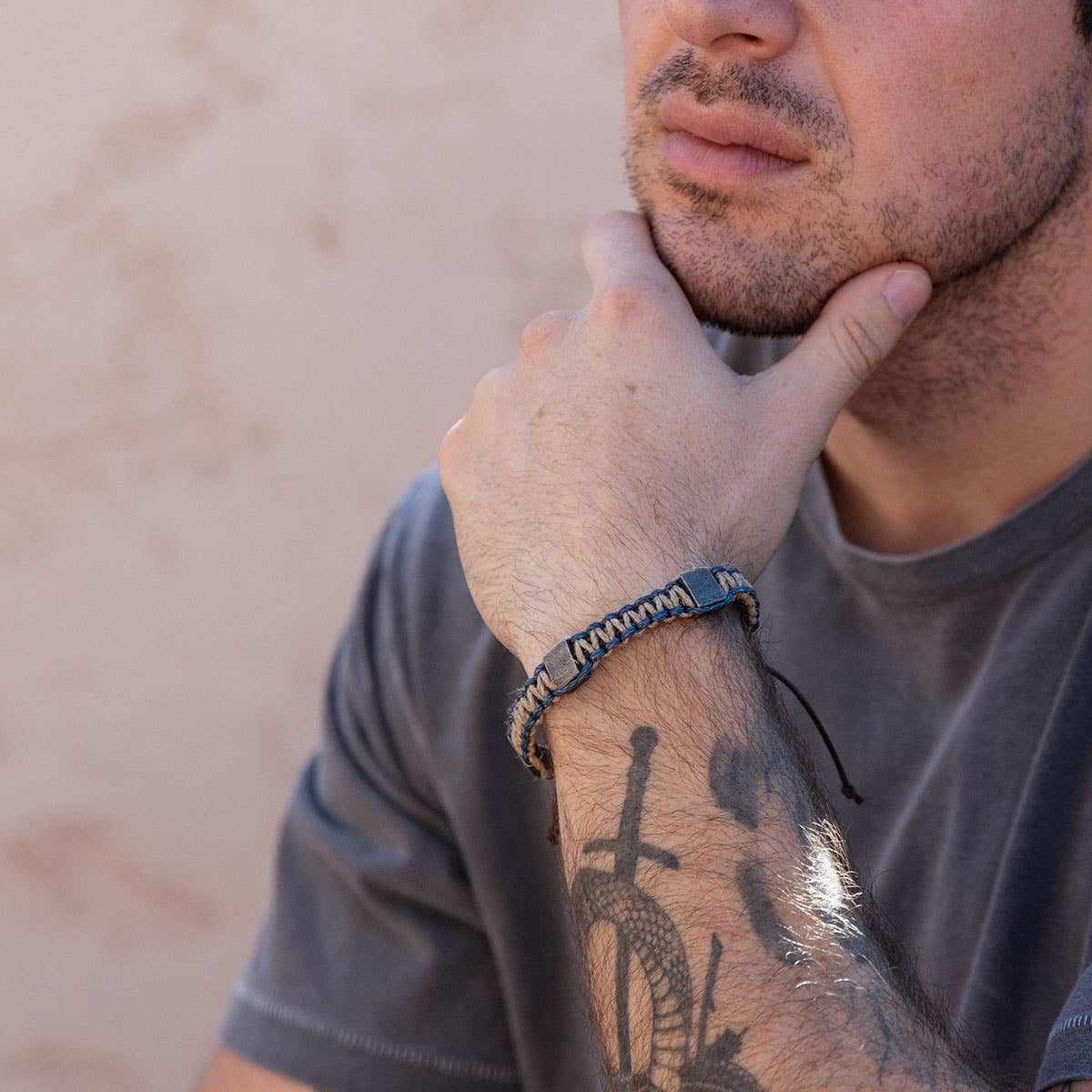 Mens Leather Bracelet | Tidal Forge