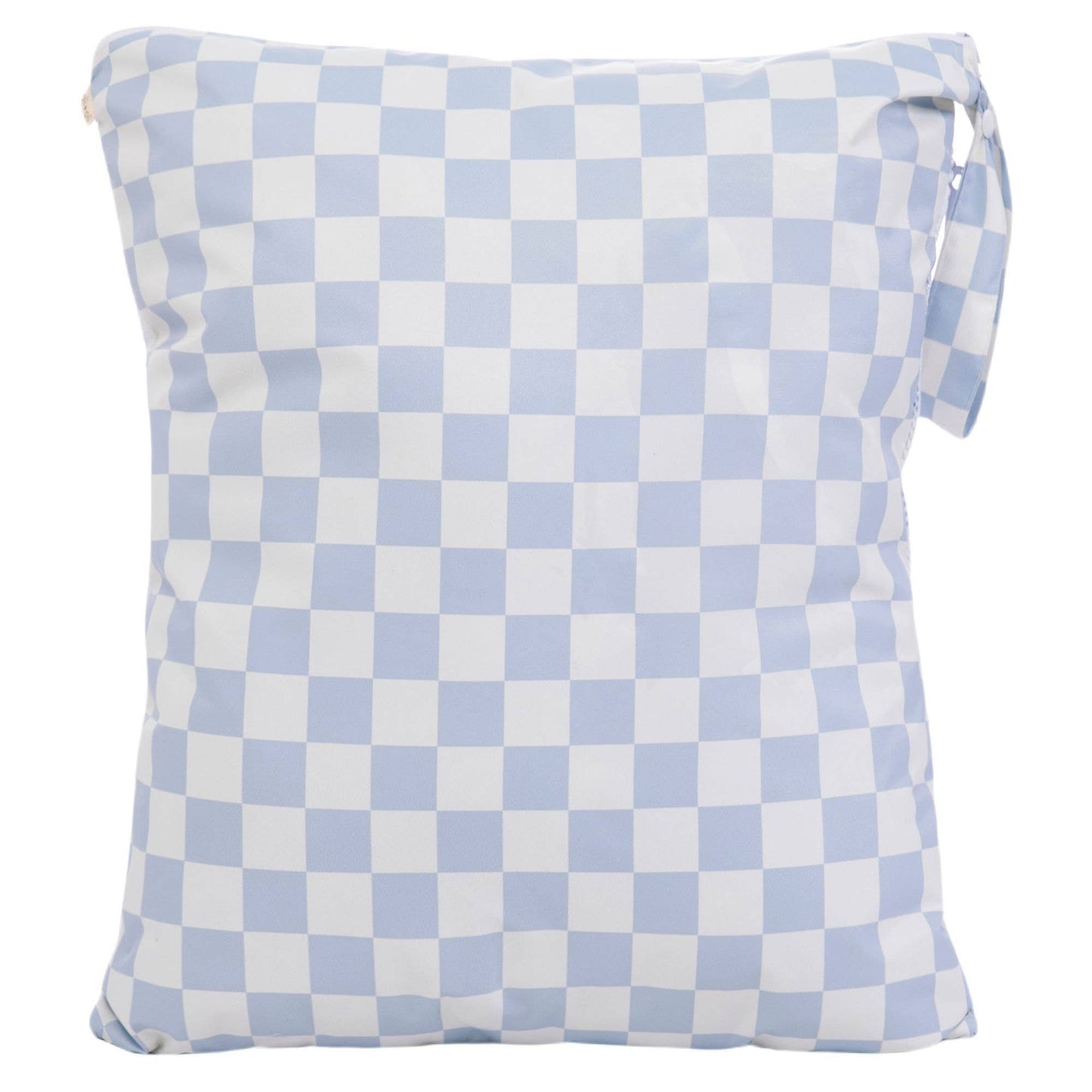 Dual-Compartment Wet/Dry Bag with Mesh Pocket | Blue Check