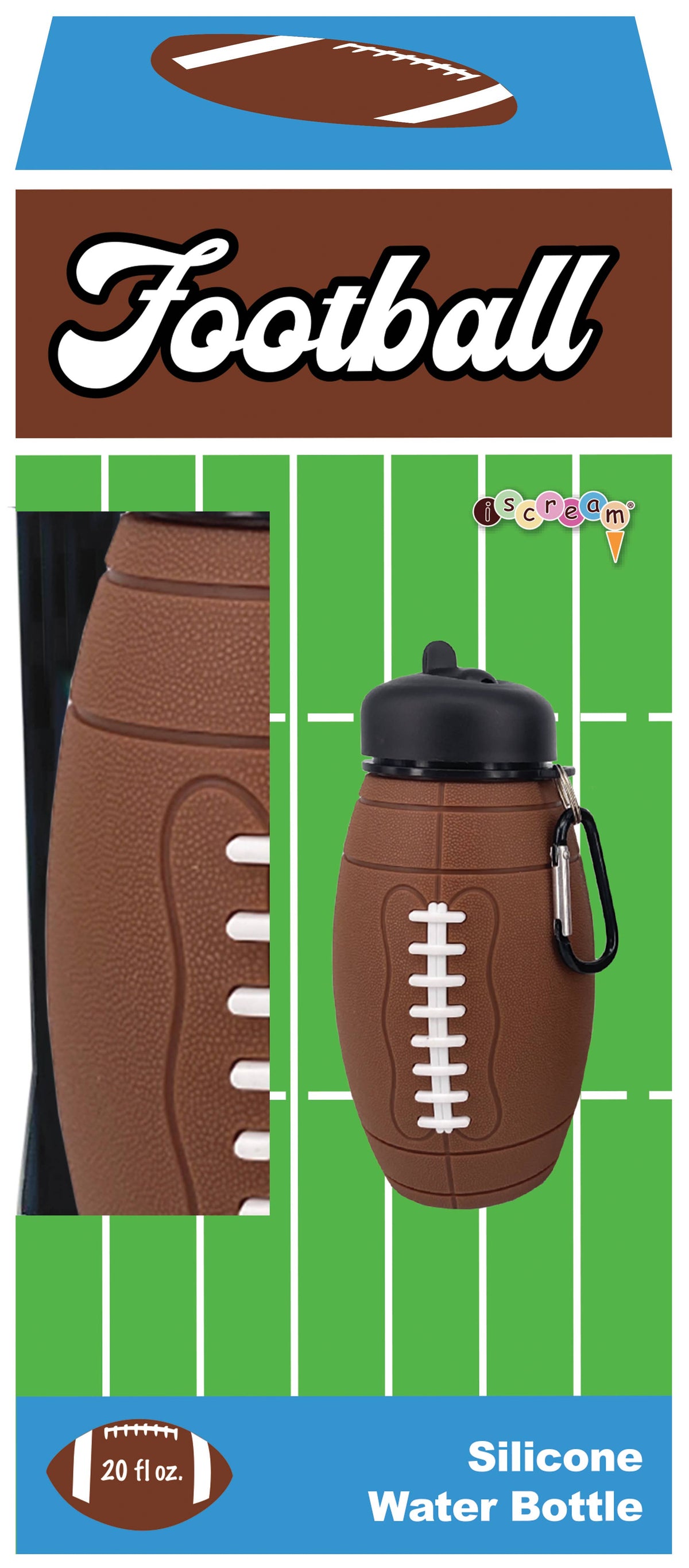 Football Collapsible Water Bottle