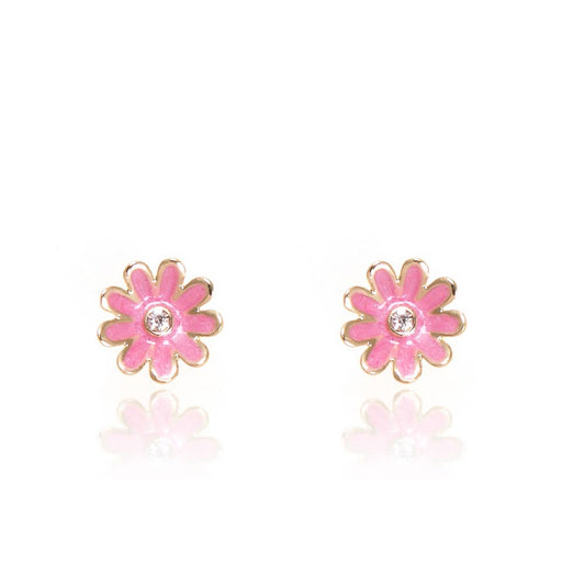 Pink Daisy Earrings