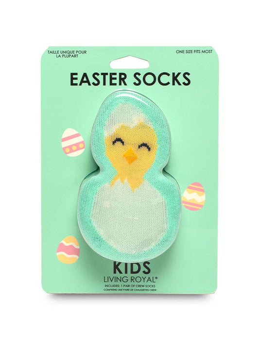 3D Packaged Crew Socks | Easter Chick