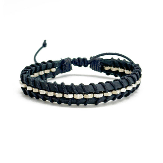 Mens Leather Bracelet | Nautical