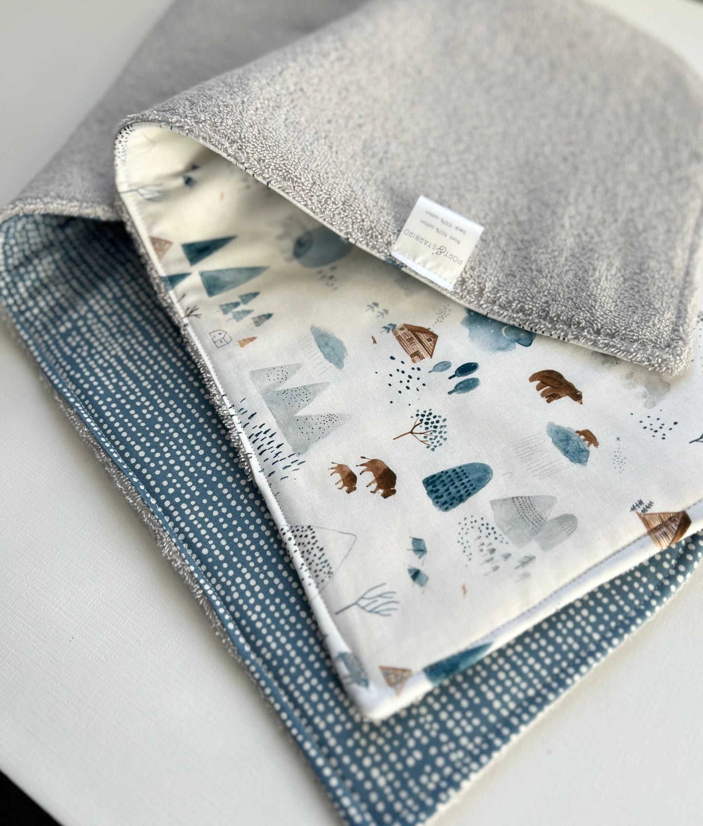 Burp Cloth Set | Winter Forest