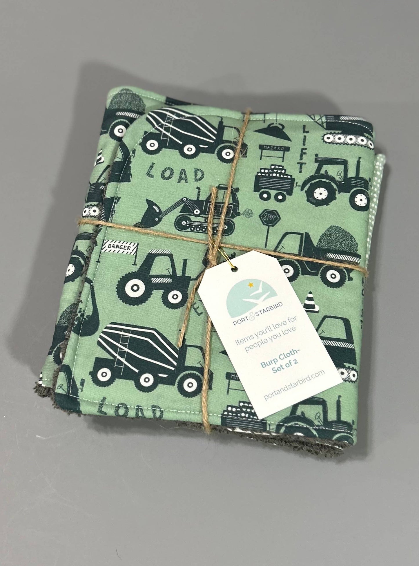 Burp Cloth Set | Construction