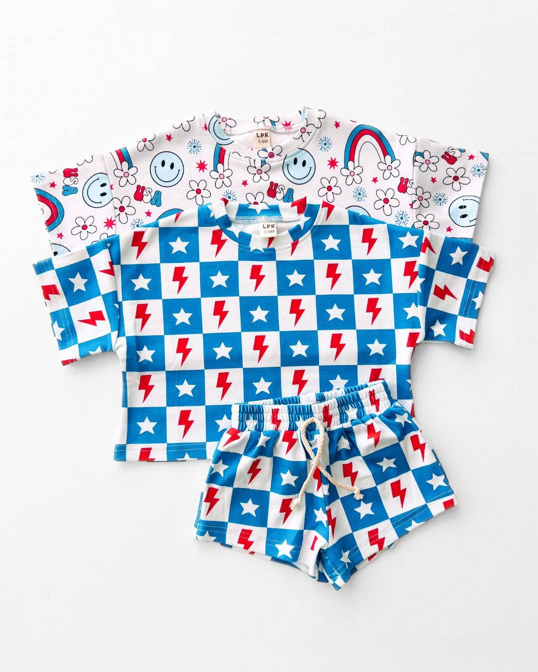 Checks & Stars Shorts Set