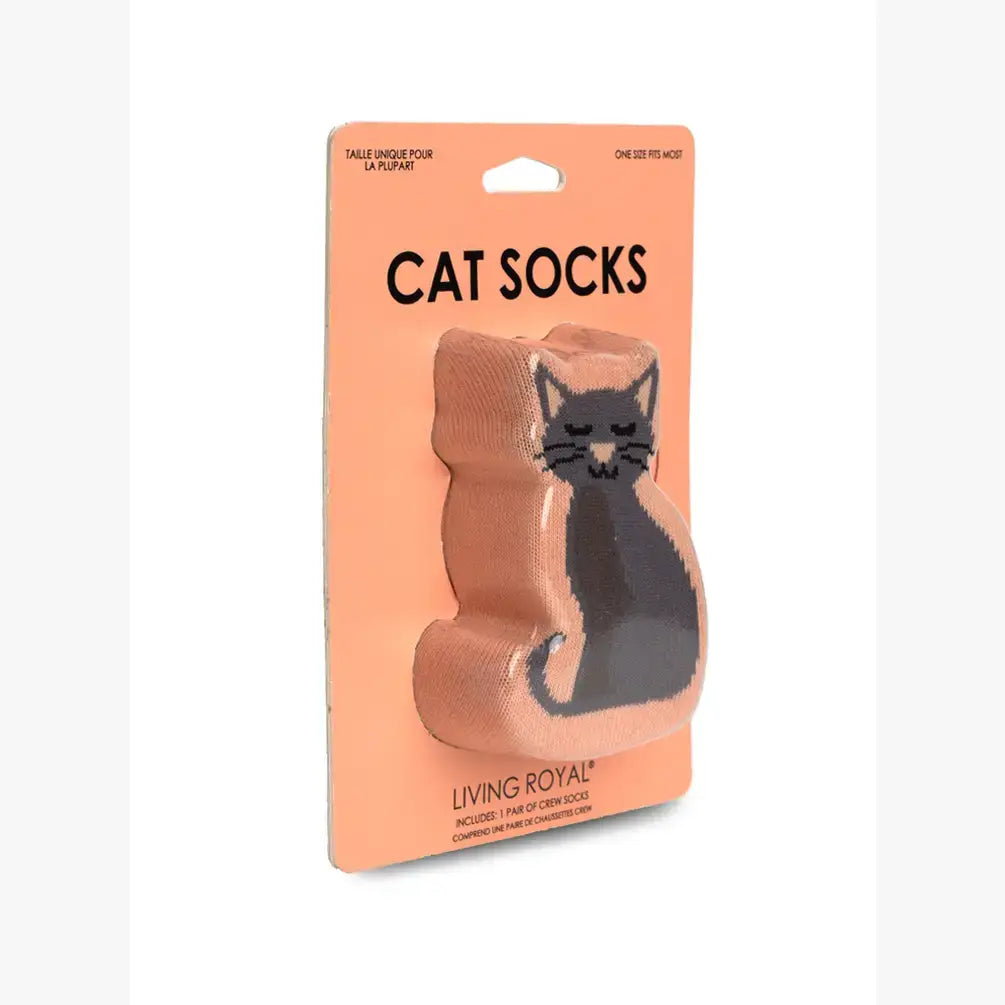 3D Packaged Crew Socks | Cat