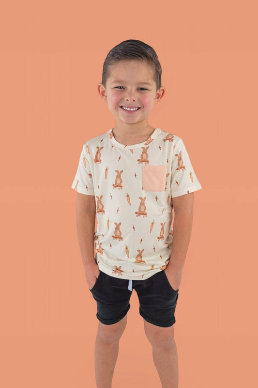 Rollin' Rabbits Bamboo Pocket Tee