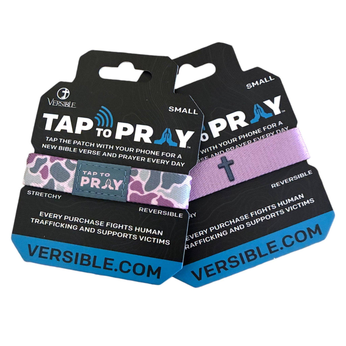 Tap To Pray® Wristband | River Rock Camo - Lilac