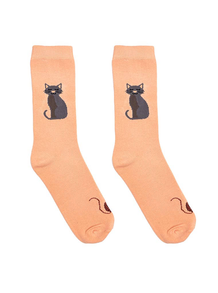 3D Packaged Crew Socks | Cat