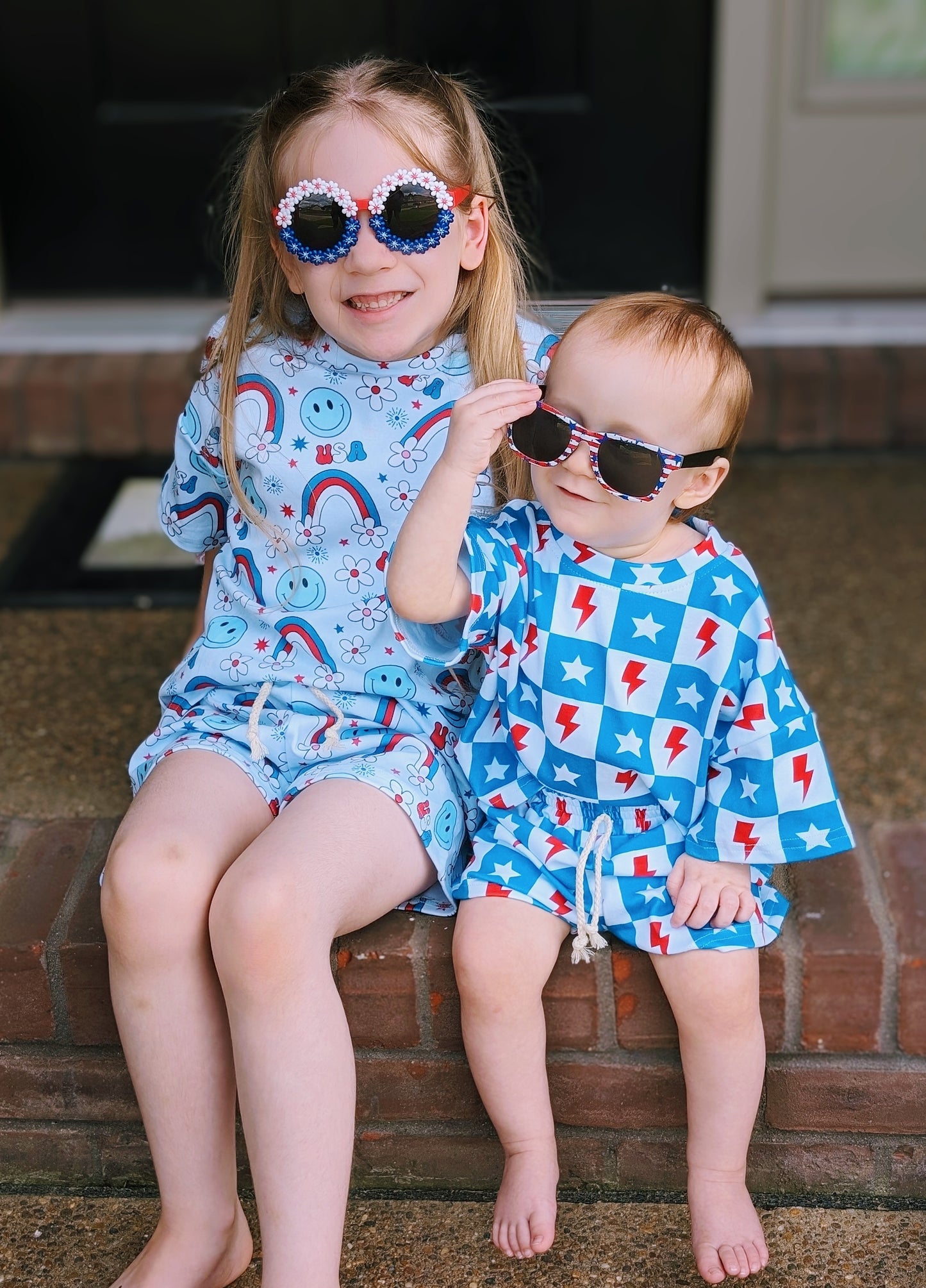 Checks & Stars Shorts Set