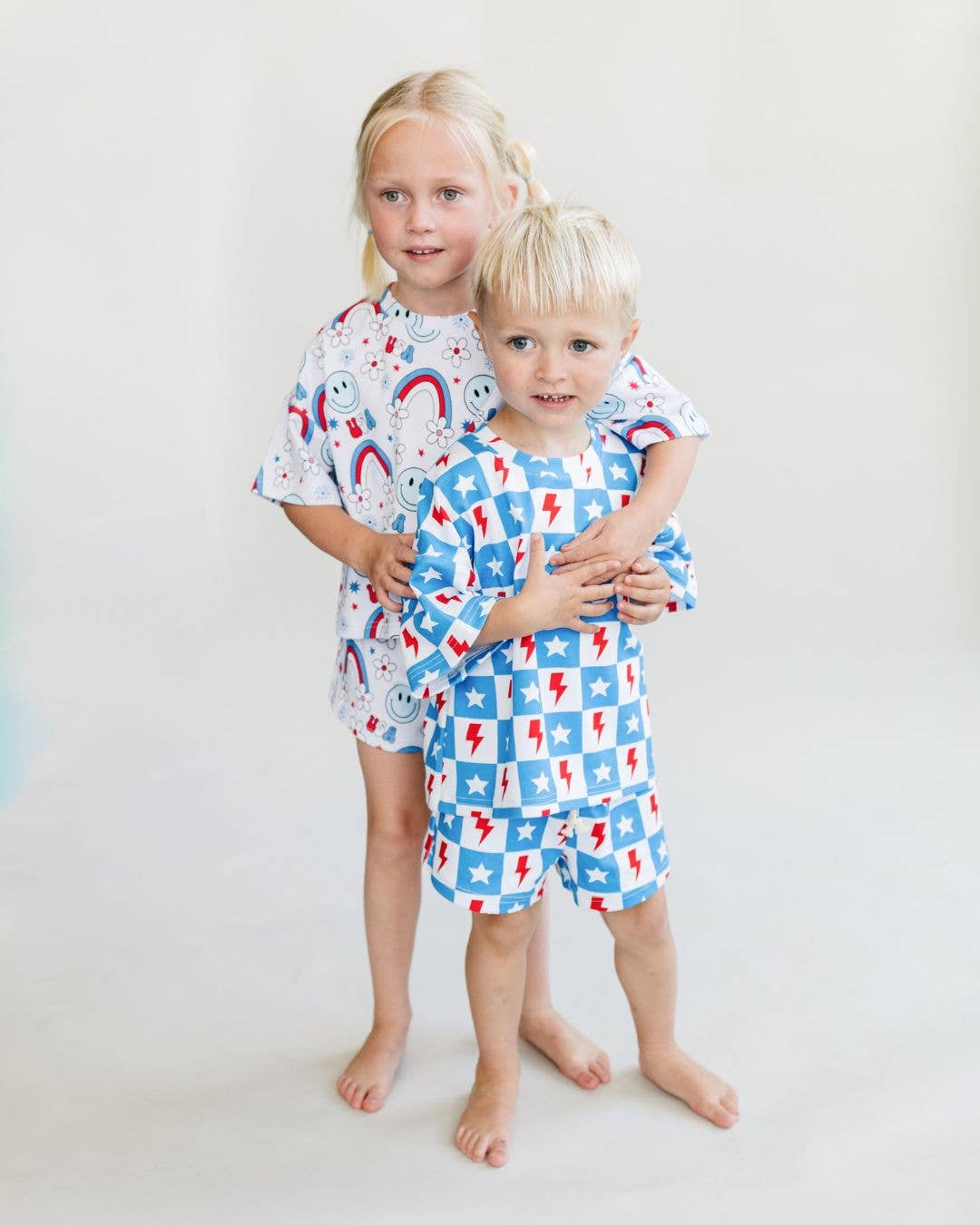 Checks & Stars Shorts Set