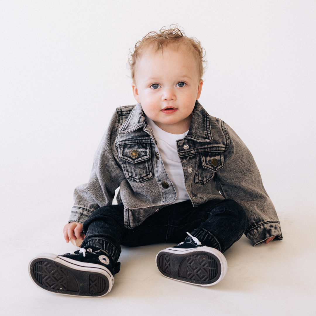 Silver Gray Denim Jacket