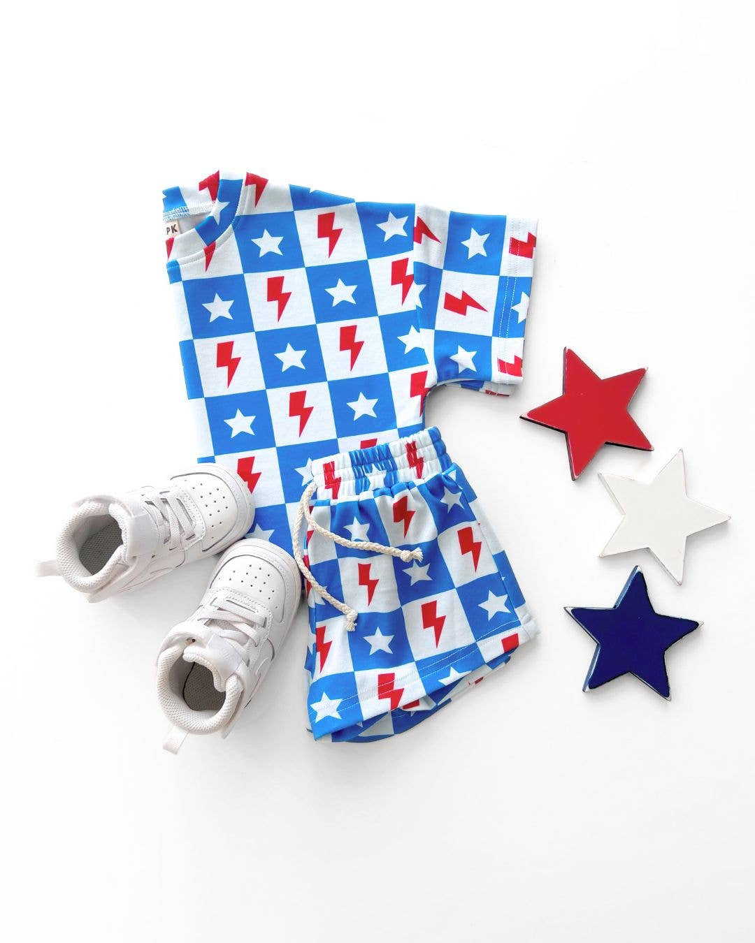 Checks & Stars Shorts Set
