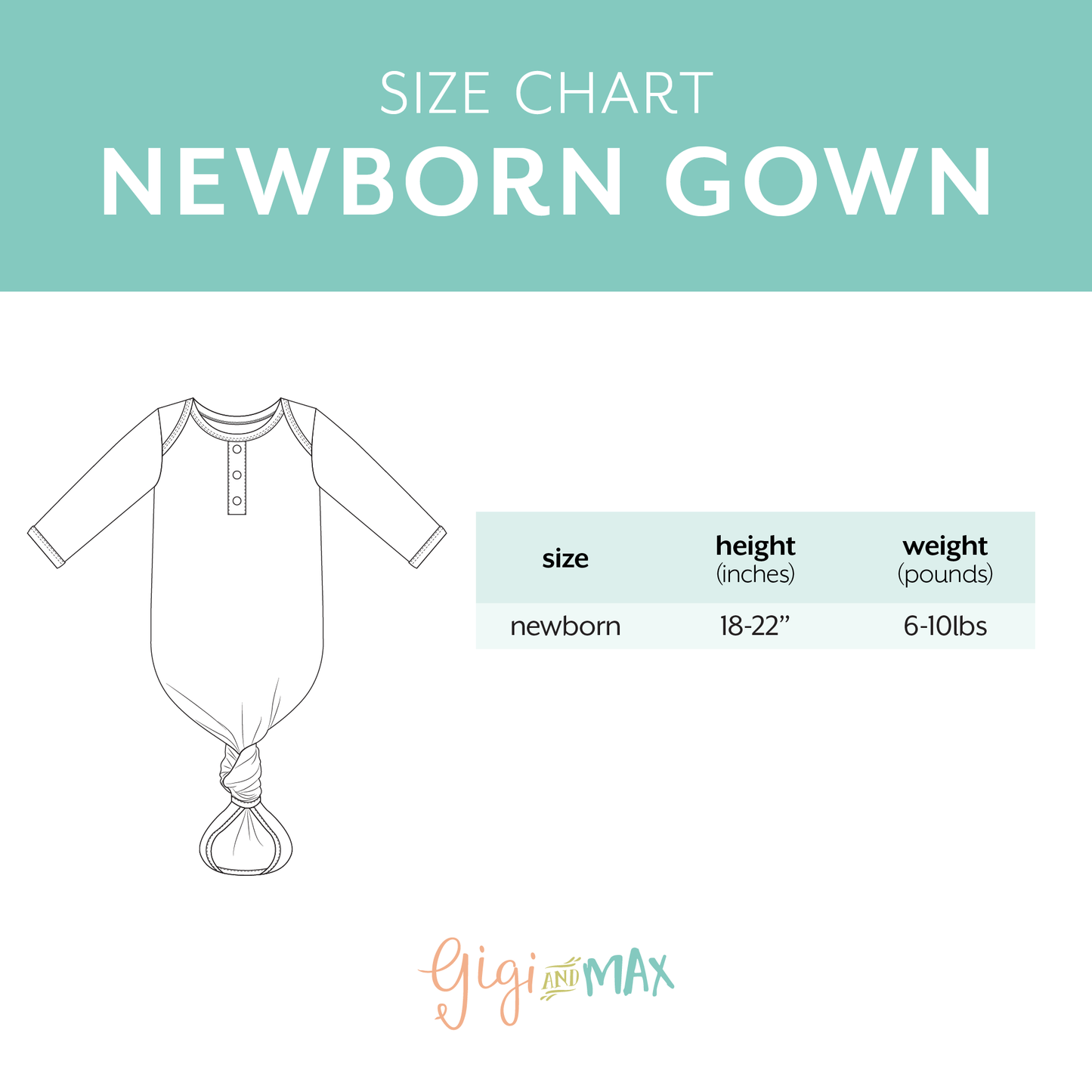 Newborn Knotted Baby Gown | Doodle