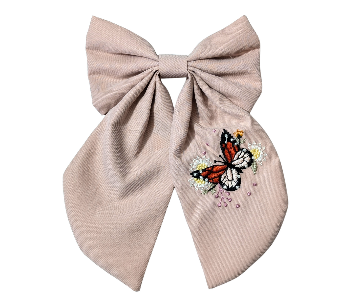 Butterfly Embroidered Bow