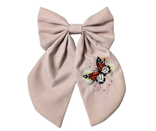 Butterfly Embroidered Bow