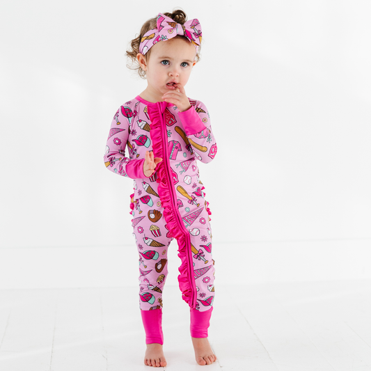Play Ball Ruffle Bamboo Sleeper