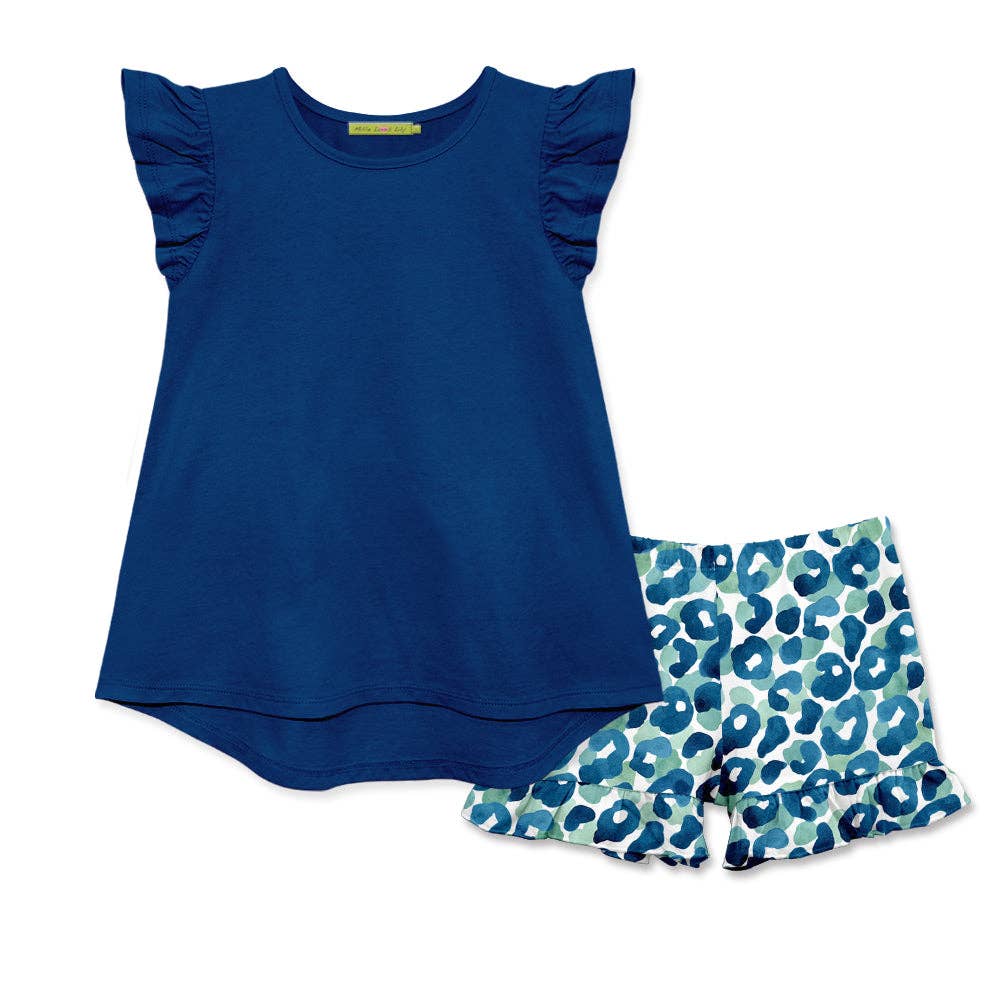 Navy Leopard Set