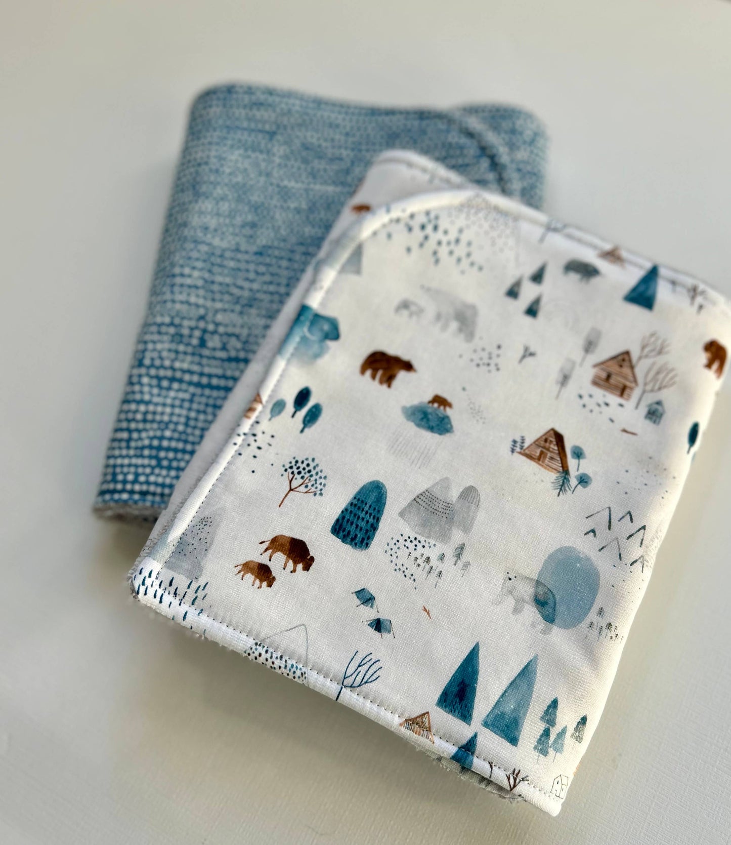 Burp Cloth Set | Winter Forest