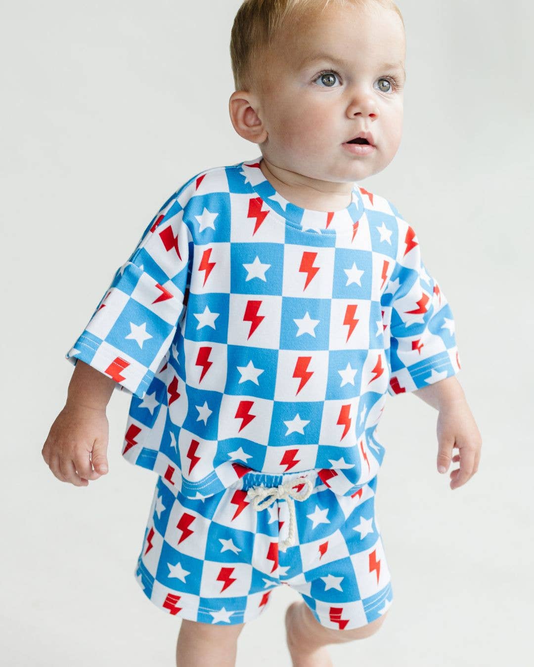 Checks & Stars Shorts Set
