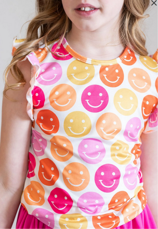 Don't Worry Be Happy Ruffle Tee