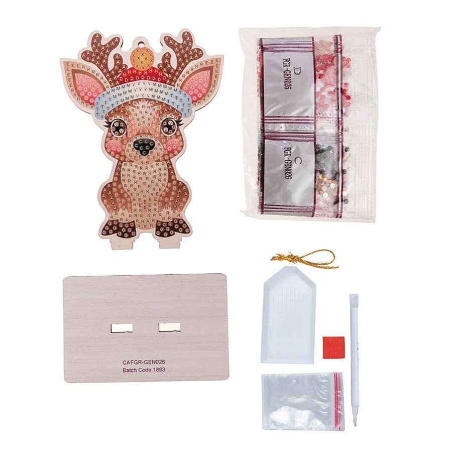 Crystal Art Ornament: Reindeer
