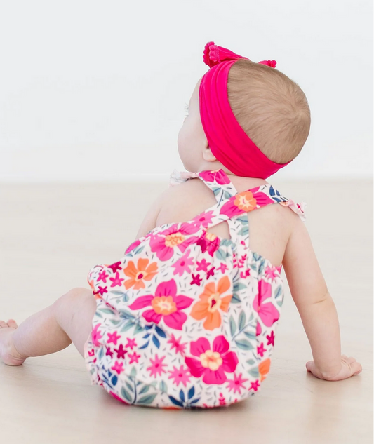 Garden Party Ruffle Cross Back Romper