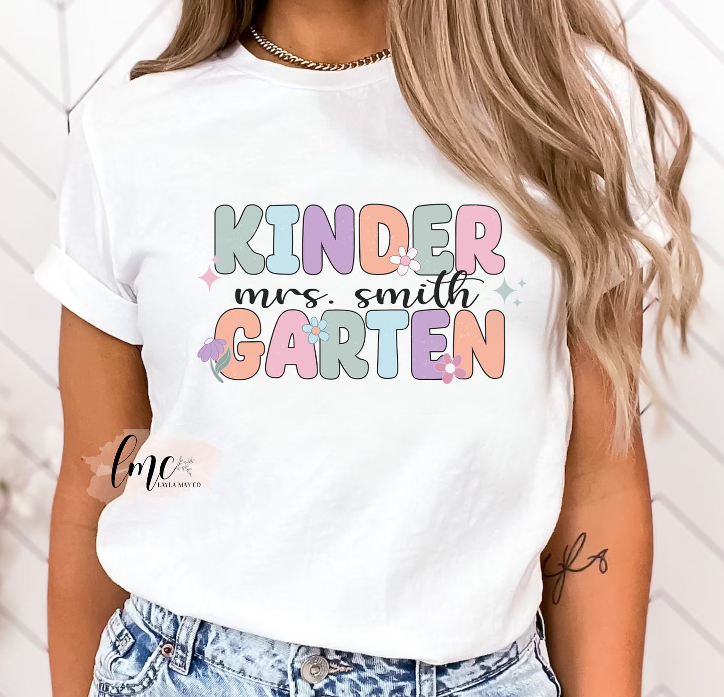 Floral Teacher | Custom Grade and Name
