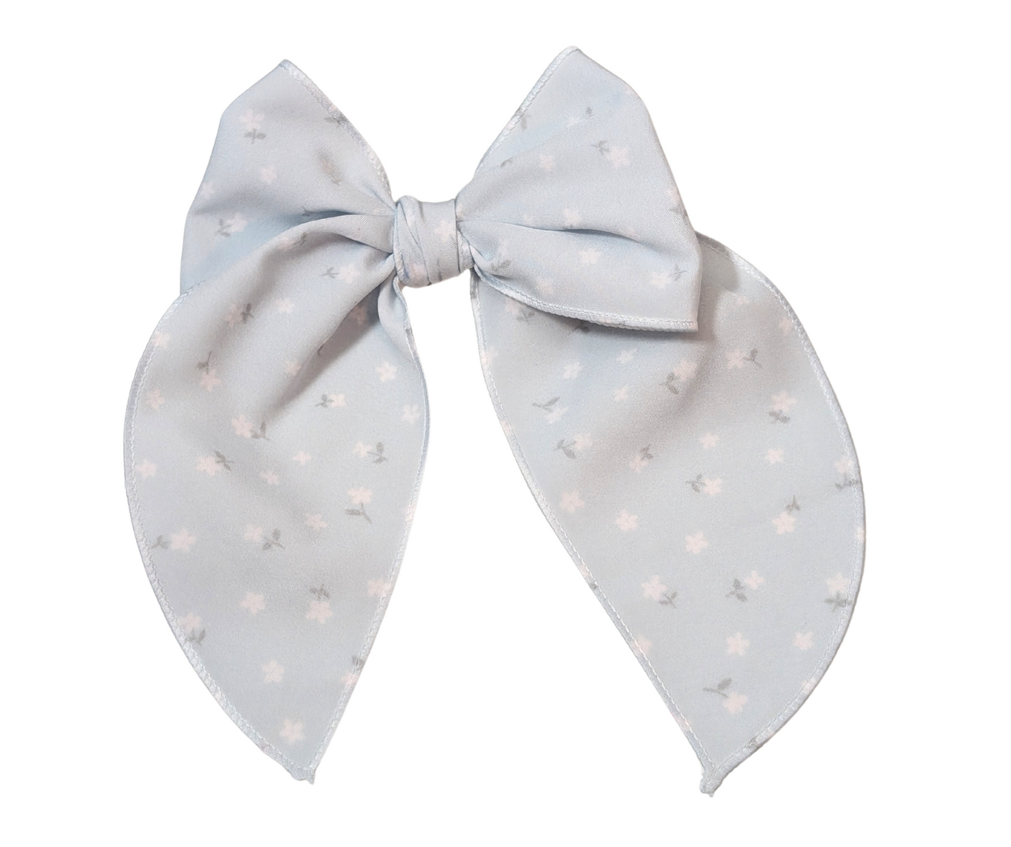 Baby Blue Floral Bow