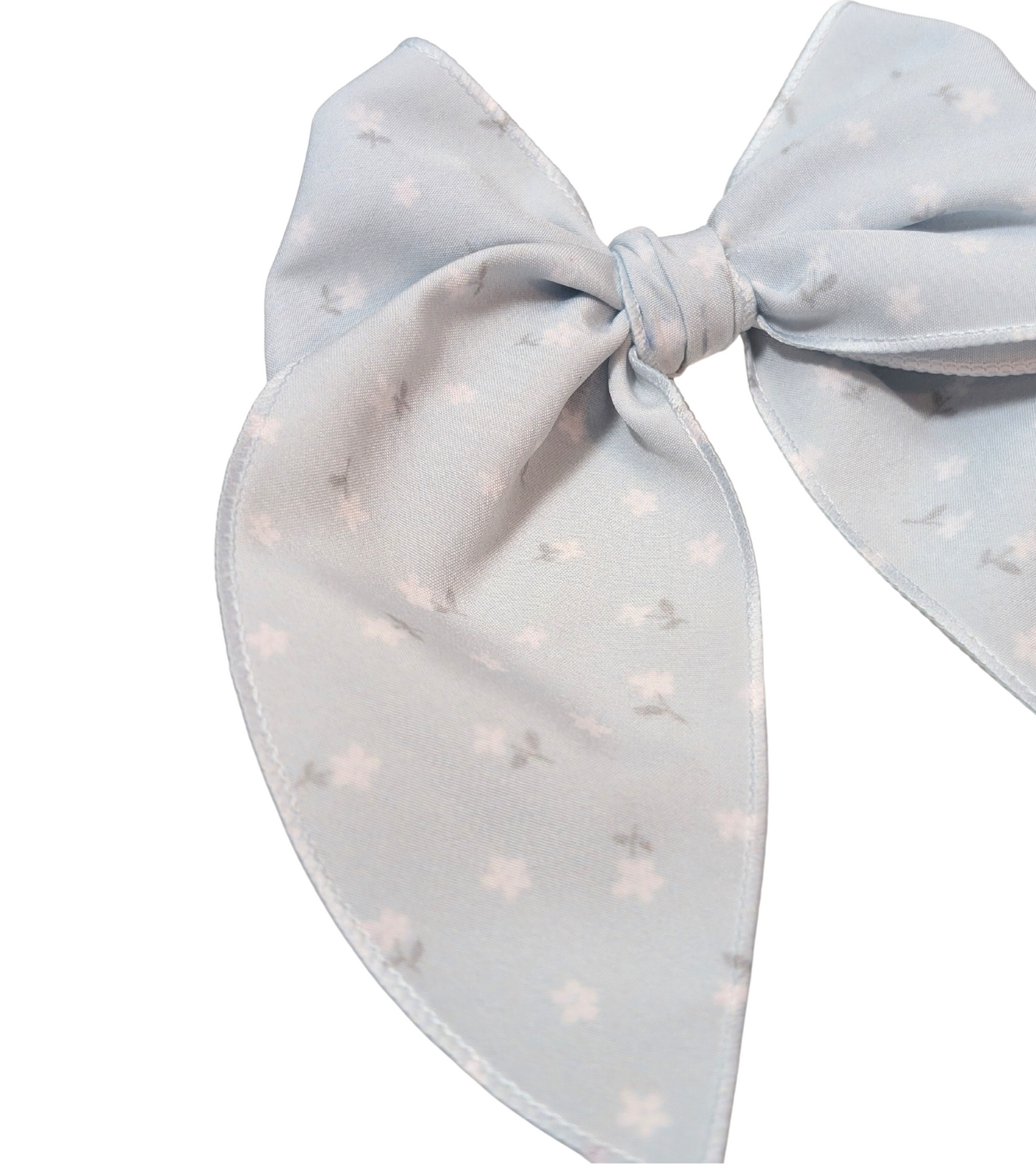 Baby Blue Floral Bow