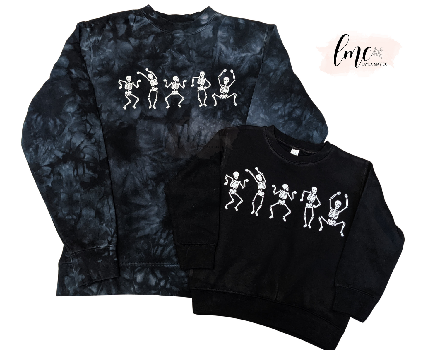Dancing Skeleton Tie-dye Crew