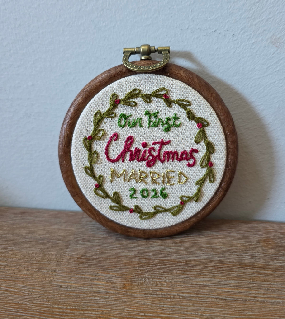 Our First Christmas Married Ornament | Made to order