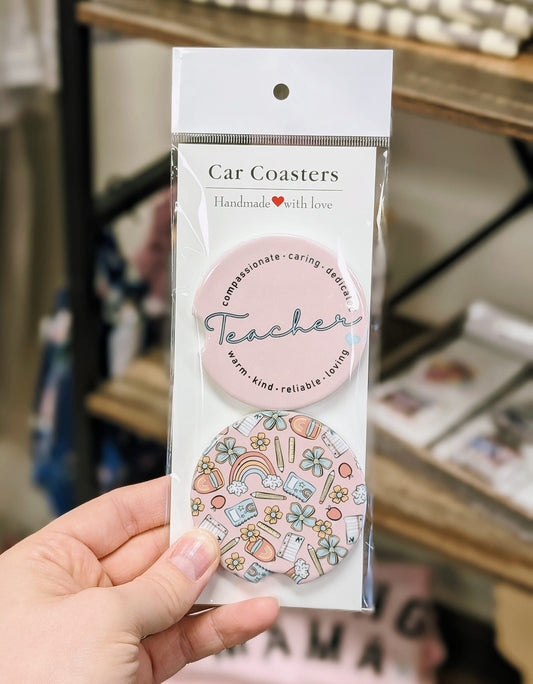 Teacher Car Coasters