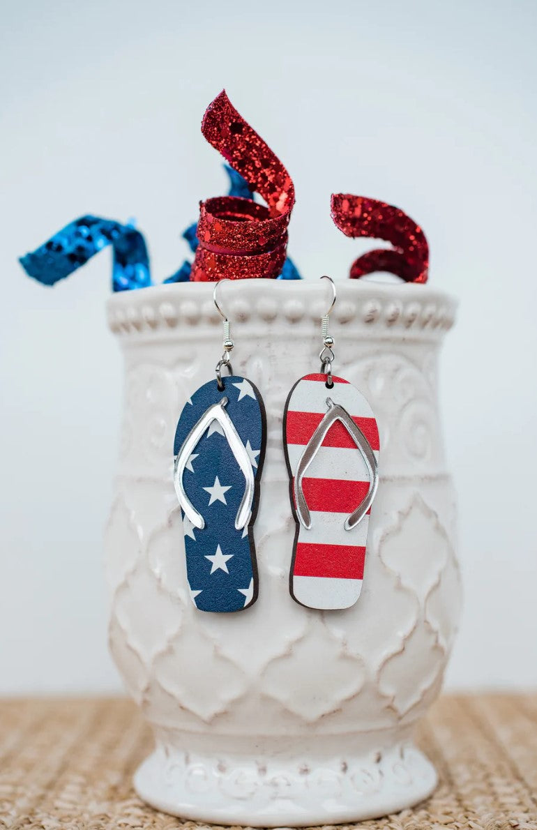 Patriotic Flip Flop Dangles