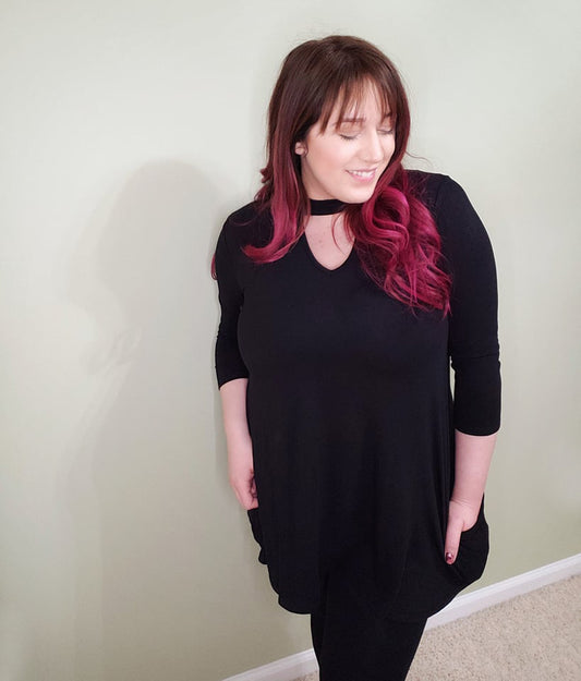 Black Keyhold Top