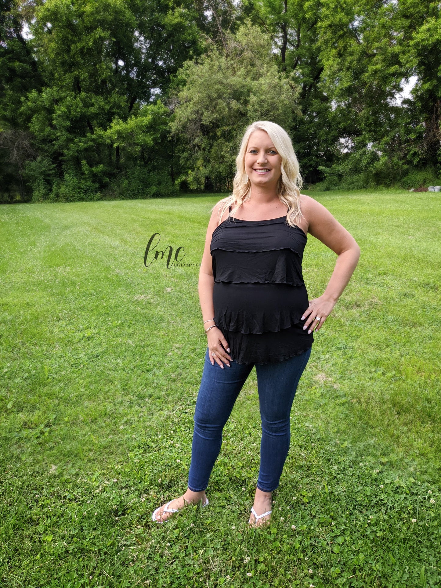 Ruffle Nursing Tank