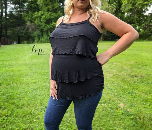Ruffle Nursing Tank
