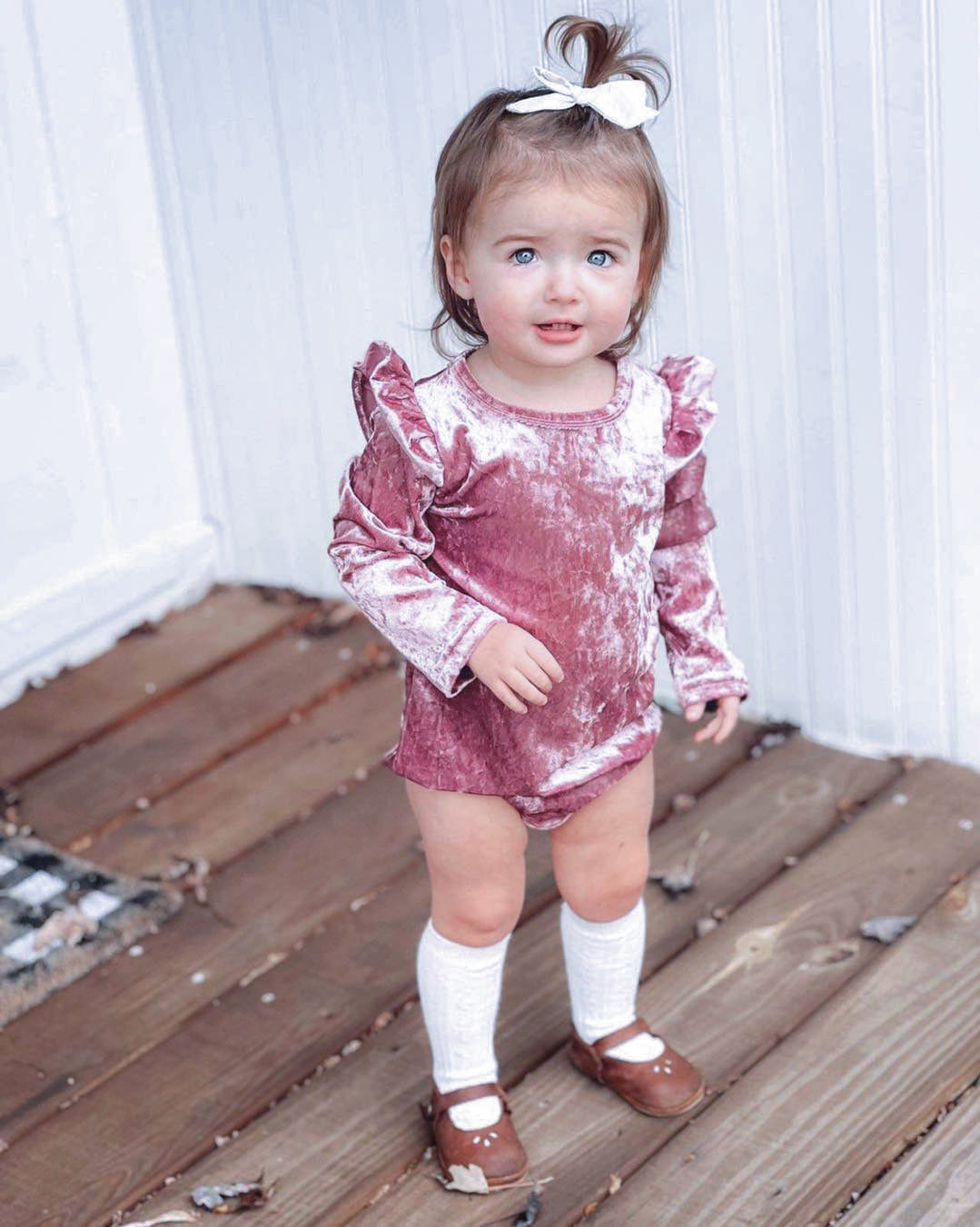 Purple Velvet Romper