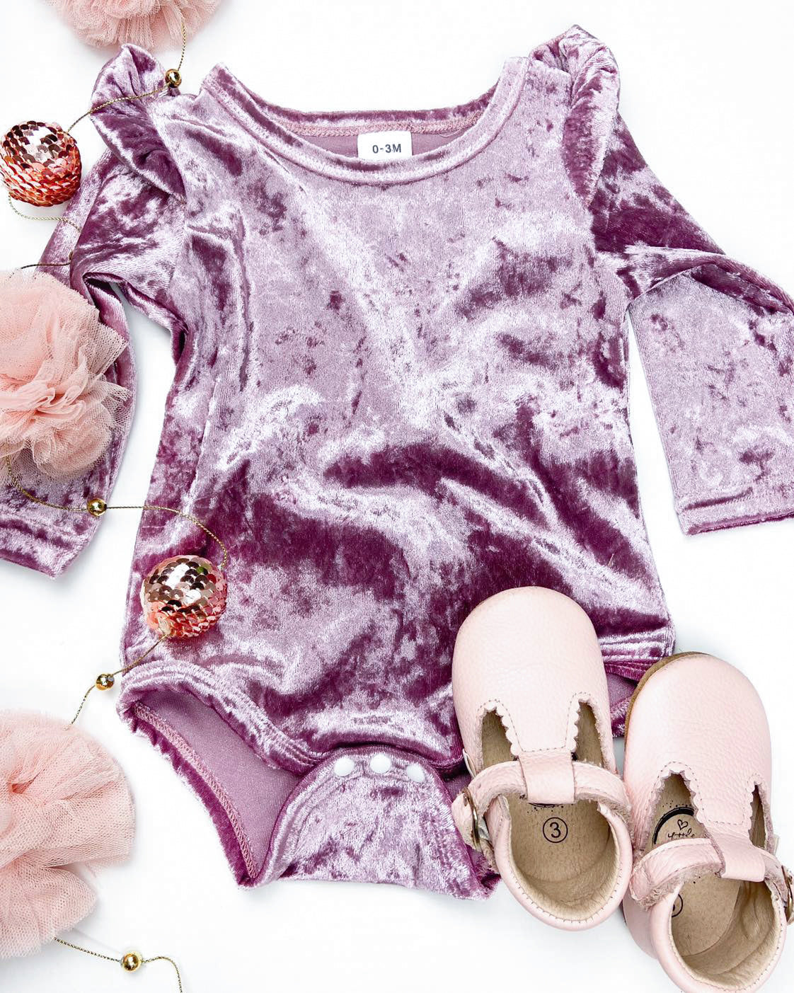 Purple Velvet Romper